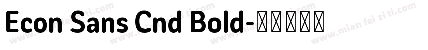 Econ Sans Cnd Bold字体转换